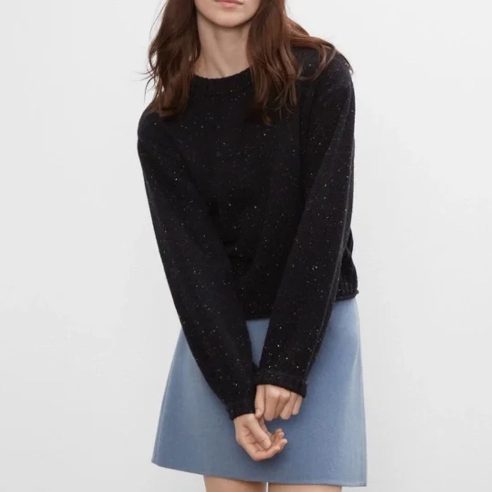 Club Monaco Crop Donegal Crewneck - Size M